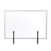 New Protector Series 40.9 in. x 0.16 in. x 27.6 in. Glass Aluminum Desktop Divider - Clear (1/Carton) Office Furniture & Lighting