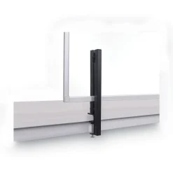 New Protector Series 40.9 in. x 0.16 in. x 27.6 in. Glass Aluminum Desktop Divider - Clear (1/Carton) Office Furniture & Lighting