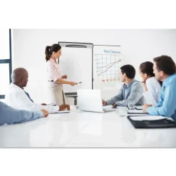 Outlet Tripod Extension Bar 69 in. to 78 in. High Magnetic Dry-Erase Easel - Black/Silver Office Presentation Supplies