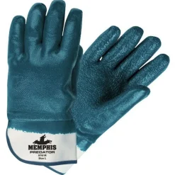 Discount 24-Piece Predator Premium Nitrile-Coated Gloves - Large, Blue/White Work Gloves