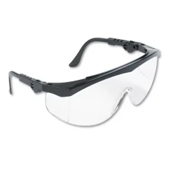 Hot Tomahawk Wraparound Safety Glasses with Black Nylon Frame - Clear (12/Box) Eye Protection