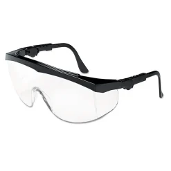 Hot Tomahawk Wraparound Safety Glasses with Black Nylon Frame - Clear (12/Box) Eye Protection