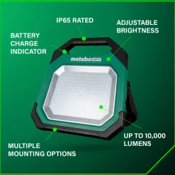 New 18V MultiVolt 10000 Lumen Lithium-Ion Cordless LED Work Light (Tool Only) Work Lights