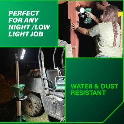 Best 18V MultiVolt 4000 Lumen Lithium-Ion Cordless LED Tripod Site Light (Tool Only) Work Lights