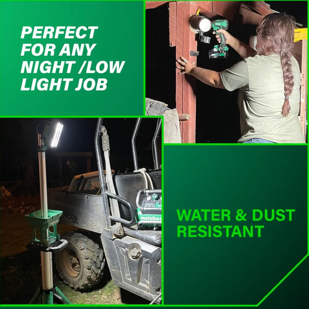 Best 18V MultiVolt 4000 Lumen Lithium-Ion Cordless LED Tripod Site Light (Tool Only) Work Lights