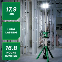 Best 18V MultiVolt 4000 Lumen Lithium-Ion Cordless LED Tripod Site Light (Tool Only) Work Lights