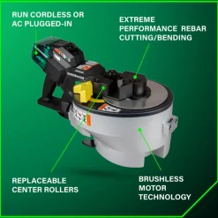 Clearance VB3616DAM 36V MultiVolt Portable Cordless Rebar Bender/Cutter Kit (4 Ah) Copper And Pvc Cutters