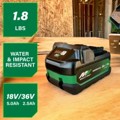 Online 18V/36V MultiVolt 5 Ah/2.5 Ah Water and Impact Resistant Lithium-Ion Battery Power Tool Accessories