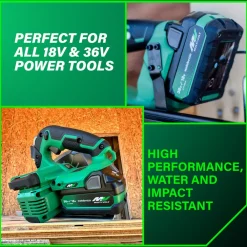 Online 18V/36V MultiVolt 5 Ah/2.5 Ah Water and Impact Resistant Lithium-Ion Battery Power Tool Accessories