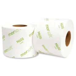 Hot Morsoft 2-Ply Septic-Safe Controlled Bath Tissue - White (600 Sheets/Roll, 48 Rolls/Carton) Paper & Dispensers
