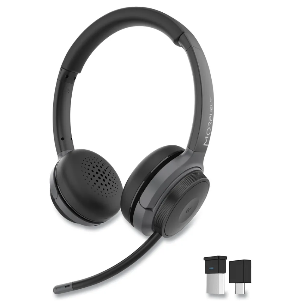 Discount Advantage Wireless Stereo Headset with Detachable Boom Microphone Office Electronics & Batteries