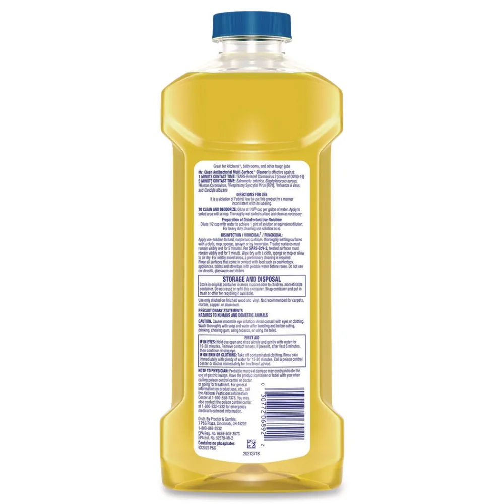 New 23 oz. Multi-Surface Antibacterial Cleaner - Lemon Scent (6/Carton) Cleaning & Janitorial Supplies