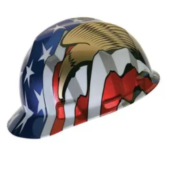 Discount American Freedom Series American Flag with 2 Eagles V-Gard Slotted Protective Cap Protective Head Gear