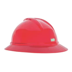 Outlet V-Gard 500 4 Point Fas-Trac III Vented Hat - Red Protective Head Gear