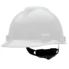 Sale V-Gard Slotted Cap with Fas-Trac III Suspension - White Protective Head Gear