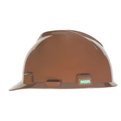 Best V-Gard Slotted Cap with Staz-On Suspension - Brown Protective Head Gear