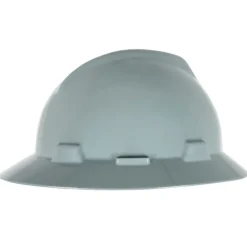 Outlet V-Gard Slotted Full-Brim Hat with Staz-On Suspension - Gray Protective Head Gear