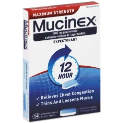 Online 14-Tablets Maximum Strength Expectorant Emergency Response