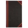 Texthide 14 x 8.5 Sheets 1-Subject Medium/College Rule Record Book - Black/Burgundy Cover Recordkeeping & Forms
