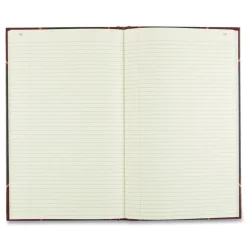 Texthide 14 x 8.5 Sheets 1-Subject Medium/College Rule Record Book - Black/Burgundy Cover Recordkeeping & Forms