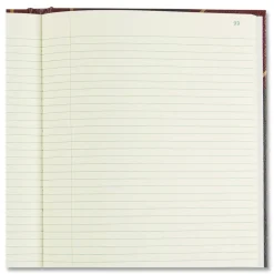 Texthide 14 x 8.5 Sheets 1-Subject Medium/College Rule Record Book - Black/Burgundy Cover Recordkeeping & Forms