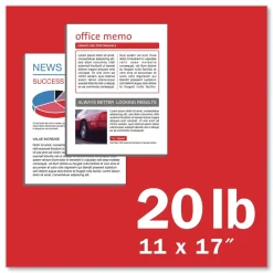 Discount 97 Bright 20 lbs. Bond Weight 11 in. x 17 in. Premium Multipurpose Copy Paper - White (5/Carton) Paper & Printables