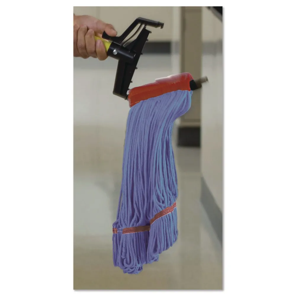 New MaxiClean Loop-End Mop, Cotton/Synthetic, 24 oz, Blue Cleaning & Janitorial Supplies