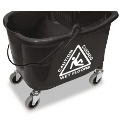 Outlet Premier Downpress Mop Bucket and Wringer, 35 qt, Black Cleaning & Janitorial Supplies