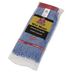 Discount MaxiClean Loop-End Mop, Cotton/Synthetic, 20 oz, Blue Cleaning & Janitorial Supplies