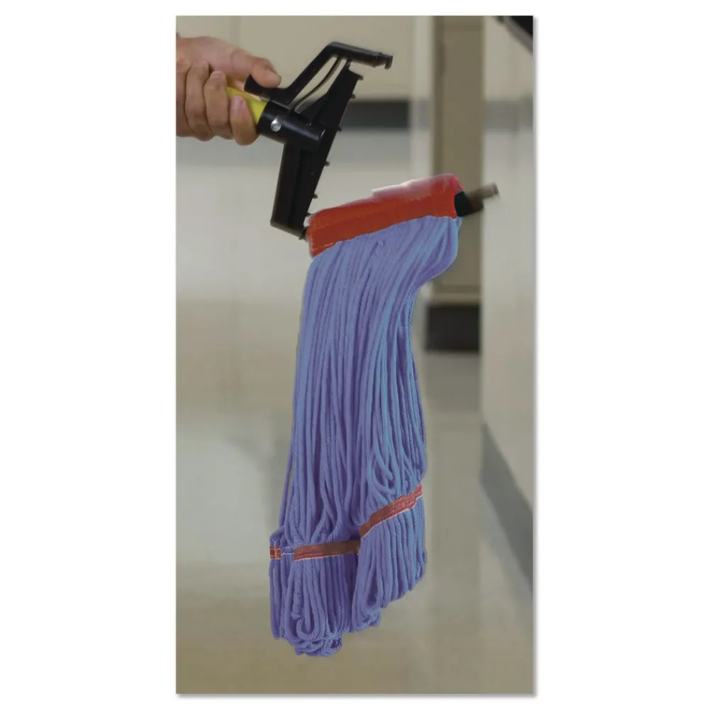 Discount MaxiClean Loop-End Mop, Cotton/Synthetic, 20 oz, Blue Cleaning & Janitorial Supplies