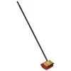 Outlet 10 in. Bi-Level Floor Scrub Brush with 54 in. Handle - Red Polypropylene Bristles/Black Metal Handle Cleaning & Janitorial Supplies