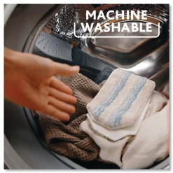 Clearance 9.25 in. x 4.38 in. H2prO Flat Mop Head Replacement - Blue/White (2/Pack, 6 Packs/Carton) Cleaning & Janitorial Supplies