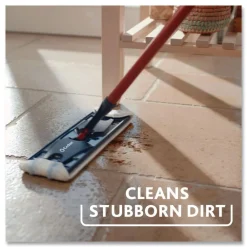 Clearance 9.25 in. x 4.38 in. H2prO Flat Mop Head Replacement - Blue/White (2/Pack, 6 Packs/Carton) Cleaning & Janitorial Supplies