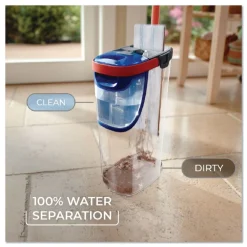 Sale Up to 56 in. Black/Red Handle 9.25 in. x 4.38 in. White/Blue Microfiber Head H2Pro Flat Mop System Cleaning & Janitorial Supplies