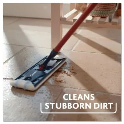 Sale Up to 56 in. Black/Red Handle 9.25 in. x 4.38 in. White/Blue Microfiber Head H2Pro Flat Mop System Cleaning & Janitorial Supplies