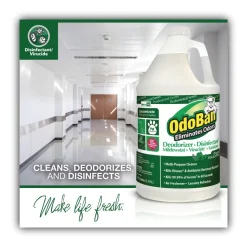 Hot 1-Gallon Bottle Concentrated Odor Eliminator and Disinfectant - Eucalyptus Cleaning & Janitorial Supplies