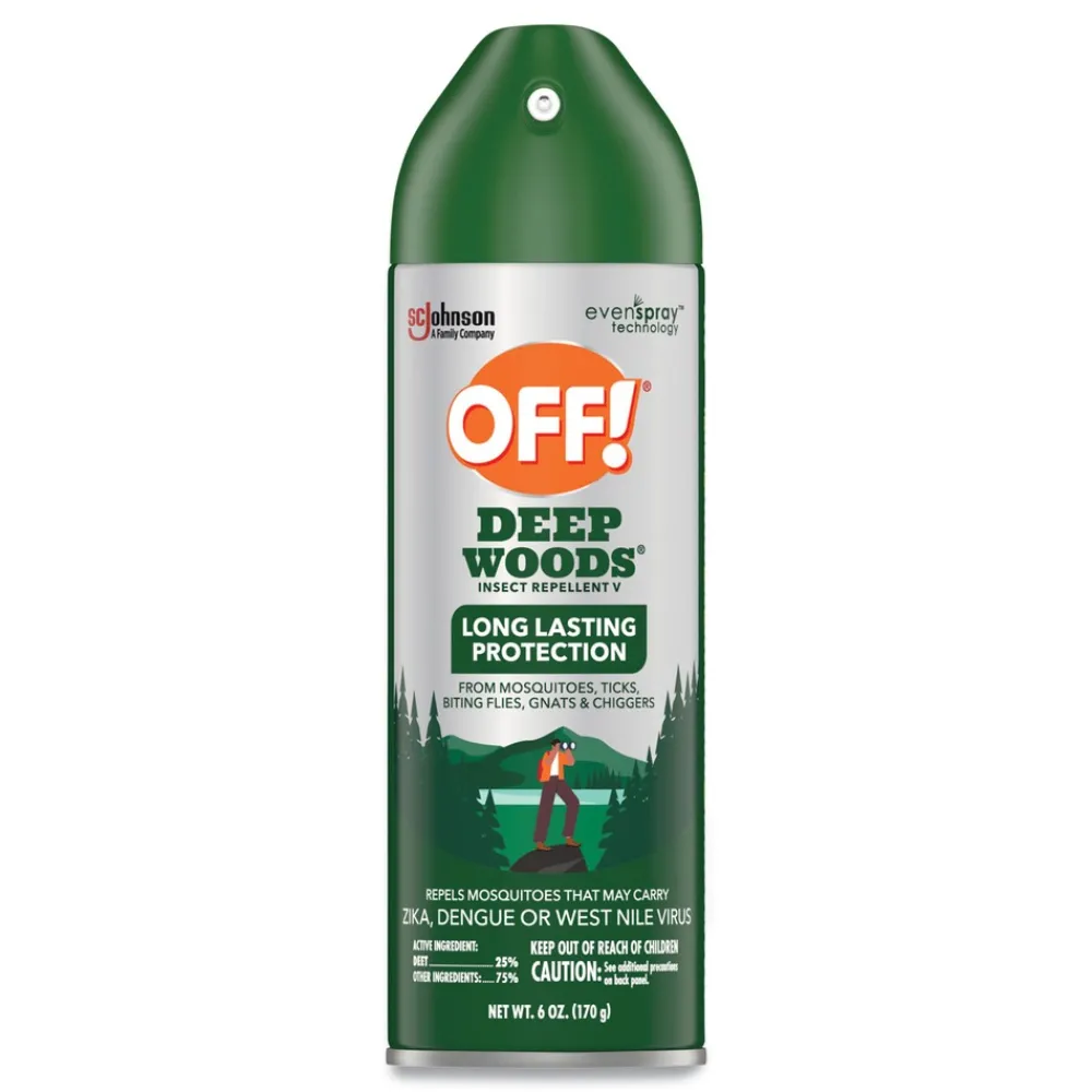 Clearance 6 oz Aerosol Spray Deep Woods Insect Repellent Cleaning & Janitorial Supplies