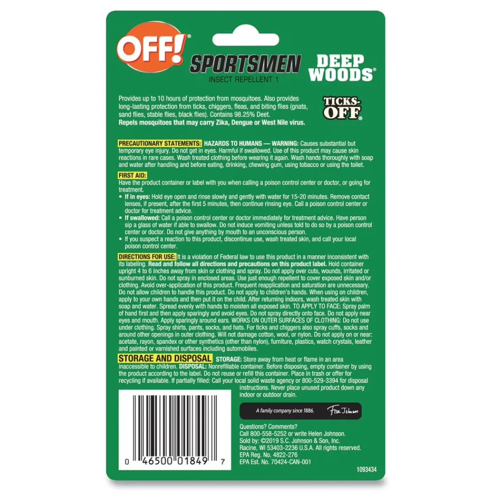 1 oz Deep Woods Sportsmen Insect Repellent (12/Carton) Cleaning & Janitorial Supplies