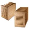 Discount Bamboo Magazine File 14.09 x 14.41 x 14.41 Brown Filing & Folders