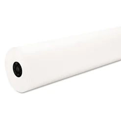Online 36 in. x 1000 ft. 40 lb Cover Weight Decorol Flame Retardant Art Rolls - Frost White (1-Roll) Arts & Crafts Supplies