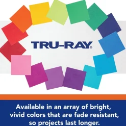 Outlet 12 in. x 18 in. 76 lb Text Weight Tru-Ray Construction Paper - Black (25 Packs/Carton) Paper & Printables