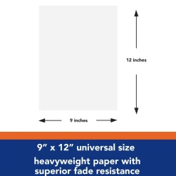 Best 9 in. x 12 in. 76 lbs. Text Weight Tru-Ray Construction Paper - White (50 Packs/Carton) Paper & Printables