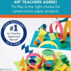 Best 9 in. x 12 in. 76 lbs. Text Weight Tru-Ray Construction Paper - White (50 Packs/Carton) Paper & Printables