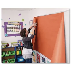 Clearance 35 lbs. Wrapping Weight 36 in. x 1000 ft. Rainbow Duo-Finish Colored Kraft Paper - Orange (1-Roll) Arts & Crafts Supplies