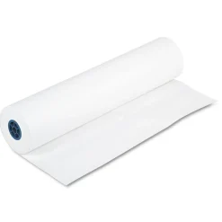 P5636 36 in. x 1,000 ft. 40 lbs. Wrapping Weight Kraft Paper Roll - White (1-Roll) Mailing, Packing & Shipping