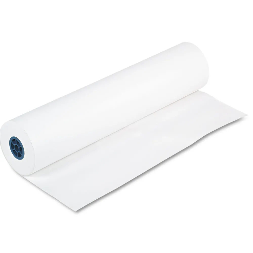 P5636 36 in. x 1,000 ft. 40 lbs. Wrapping Weight Kraft Paper Roll - White (1-Roll) Mailing, Packing & Shipping