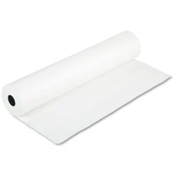 Discount P0063000 35 lbs. Wrapping Weight 36 in. x 1000 ft. Rainbow Duo-Finish Colored Kraft Paper - White (1-Roll) Arts & Crafts Supplies