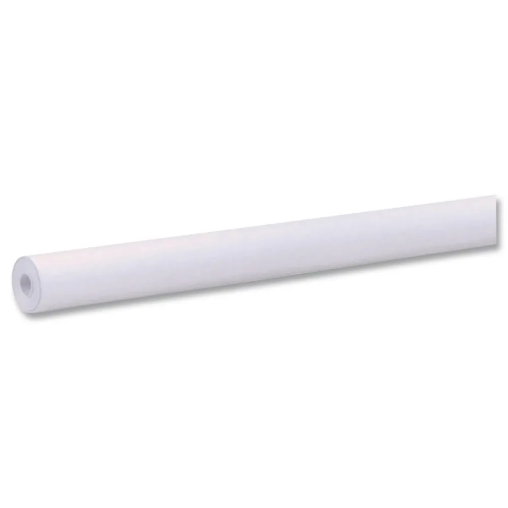 Discount P0063000 35 lbs. Wrapping Weight 36 in. x 1000 ft. Rainbow Duo-Finish Colored Kraft Paper - White (1-Roll) Arts & Crafts Supplies