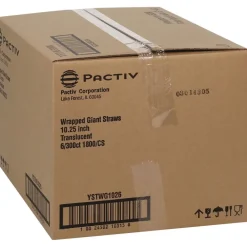 Online 10.25 in. Giant Paper-Wrapped Straw - Translucent (1800/Carton) Tabletop And Serveware