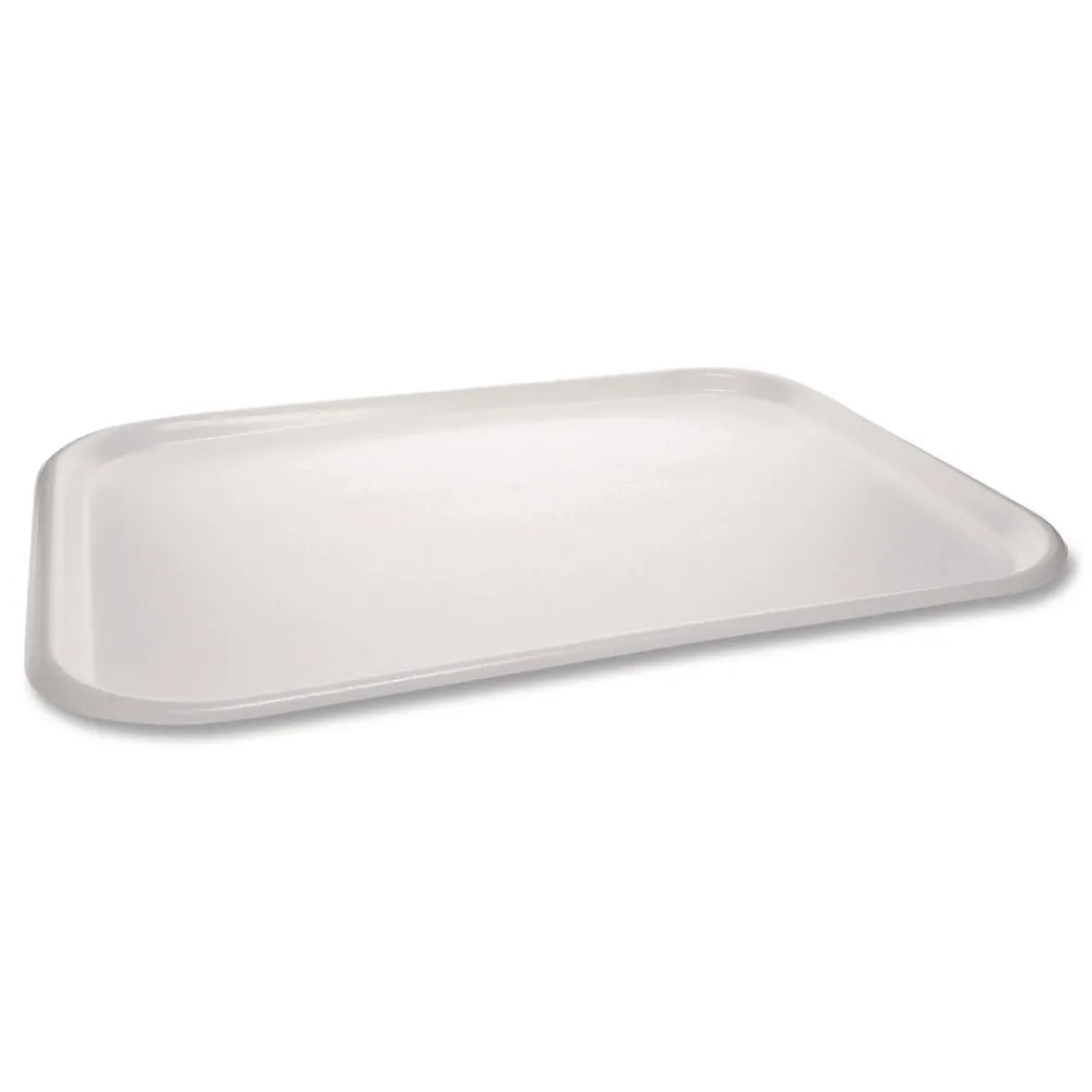 Best 18 in. x 14 in. Laminated Foam Serving Tray - White (100/Carton) Tabletop And Serveware